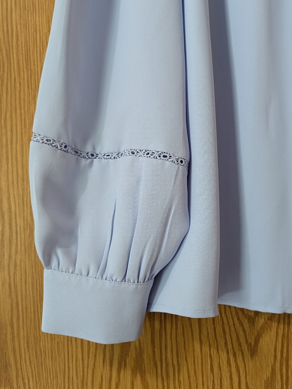 Ann Taylor Pale Purple Ruffled Yoke Button-Down Blouse - Picture 2 of 6